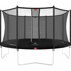 BERG Favorit Regular 380 Grey + Safety Net Comfort havetrampolin